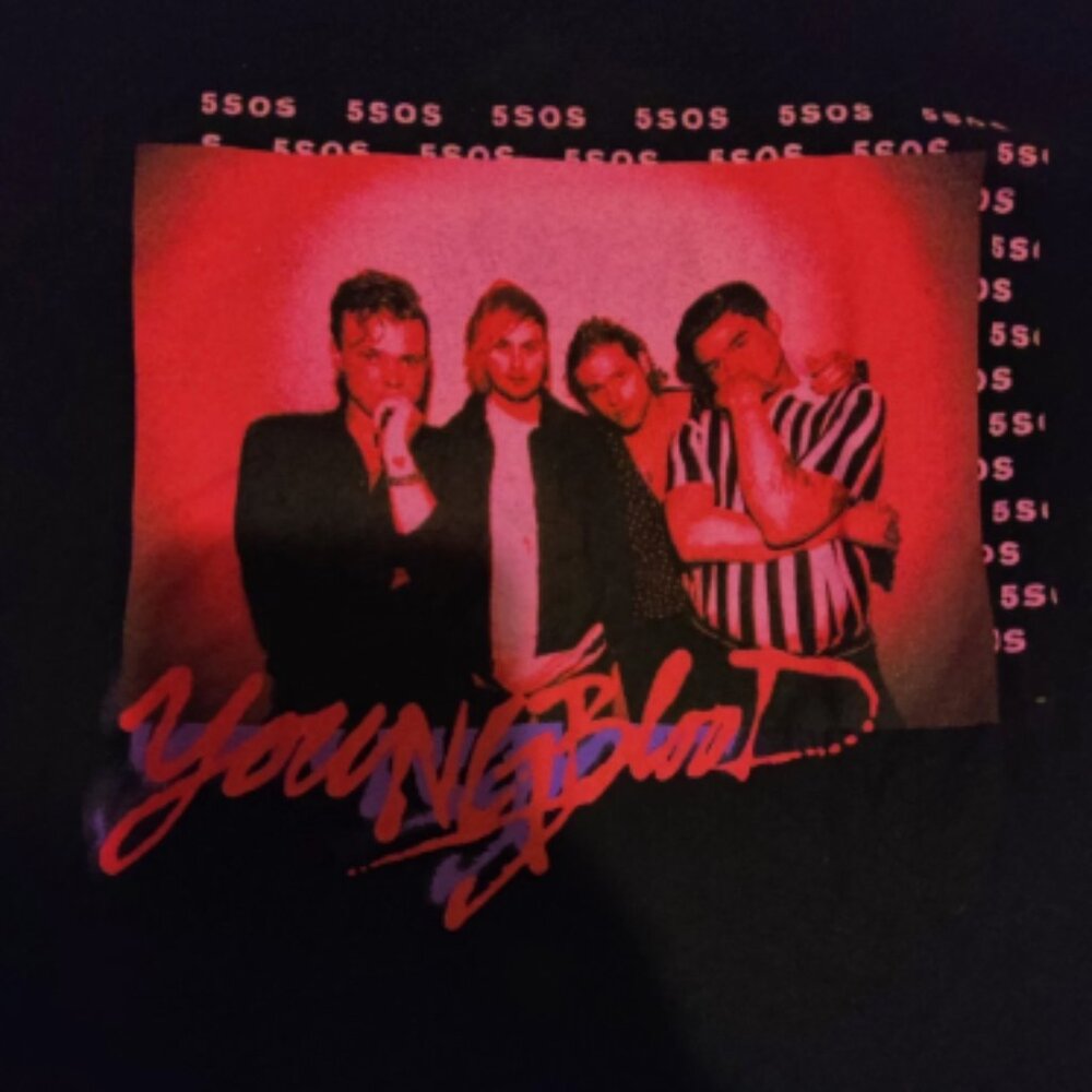 Youngblood 5SOS Black Graphic Music T Shirt Women’s Sz XL